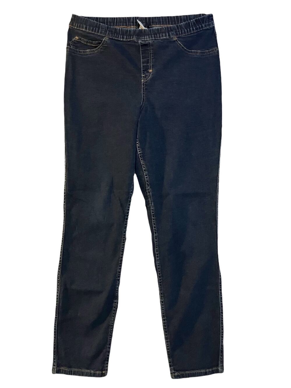 Lane Bryant Women's Dark Wash Skinny Pull-On Elastic Waist Jeans | Size 16 Avg